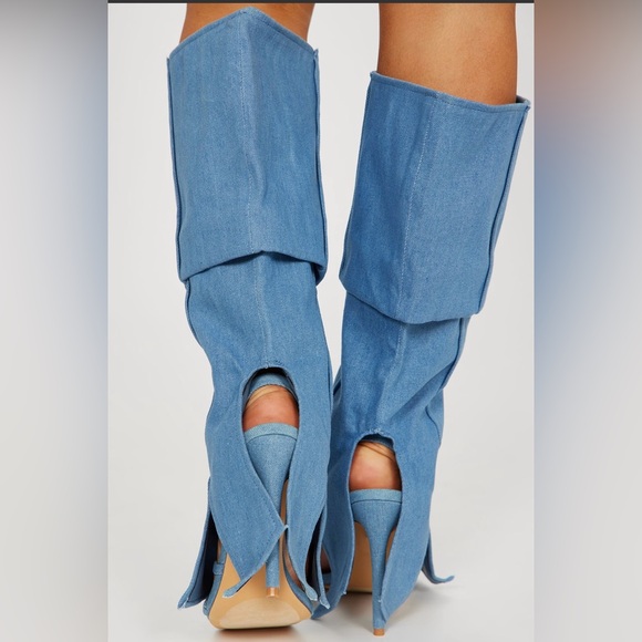 Fashion Nova Meant For Me Heeled Sandals - Blue  Women's Size 7 - Picture 2 of 16